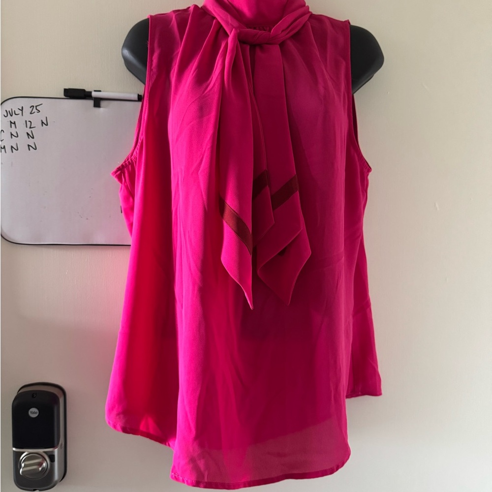 Elegant Pink Sleeveless Blouse